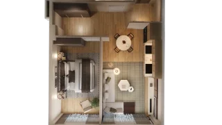 2-комнатная квартира. Багеби