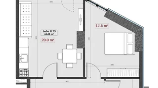 3-комнатная квартира. Глдани