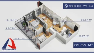 3-комнатная квартира в Тбилиси