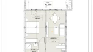 Улица Дмитрия Гулиа: 2-комнатная, 65.0 м²