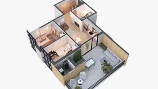 3-комнатная квартира. Диди дгоми