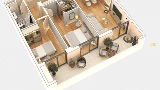 3-комнатная квартира. Вазусубиани