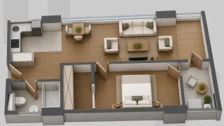 1-bedroom в Optima Residence, 64.96 м², $89000