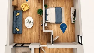 Арчи Киквидзе Гарден: 3-комнатная, 76.8 м²