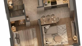 Silver Point: 2-комнатная, 48.0 м²