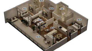 Ул. Цотне Дадиани, 30: 4-комнатная, 127,2 м²