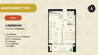 Дайра от Biograpi: 2-комнатная, 54.0 м²