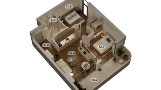 3 room Flat For Sale. Nadzaladevi