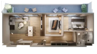 3-комнатная квартира. Багеби