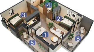 3-комнатная квартира. Вазусубиани