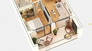2-комнатная квартира. Ивертубани