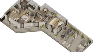 3-комнатная квартира. Сабуртало