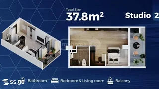 2-комнатная квартира в Тбилиси
