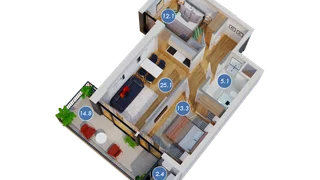 3-комнатная квартира. Сабуртало