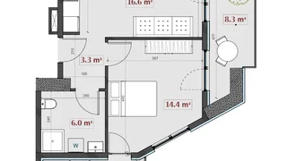 2-комнатная квартира. Глдани