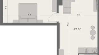 Студия на Stay & Rent GR. Lortkipanidze st. 5 Airport District