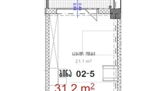 City Home Avlabari: Студия, 42.6 м²