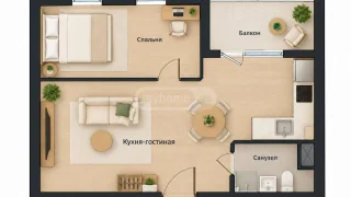 2-комнатная квартира в районе Багратиони