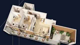 3-комнатная квартира. Элия