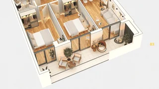 3-комнатная квартира. Вазусубиани
