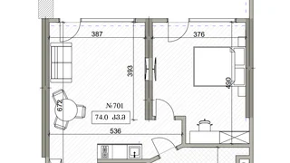 Студия на Marina Club Lech and Maria Kaczynski street 17/19 Airport District