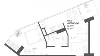 Sensa by Tempo – 2-room 43.8 м² (От застройщика)