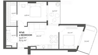 Sensa by Tempo – 3-room 67.5 м² (От застройщика)