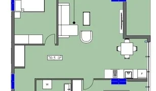 Angisa 1st Lane, 12a-20 – 3-room 72.9 м² (От застройщика)