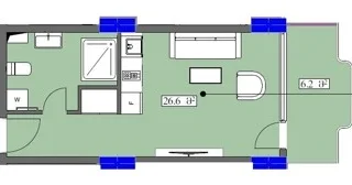 Angisa 1st Lane, 12a-20 – Studios 32.8 м² (От застройщика)