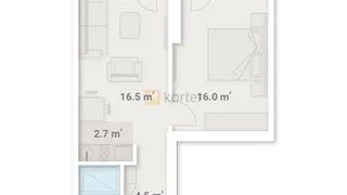 BlueSky Tower – 2-room 44.2 м² (От застройщика)
