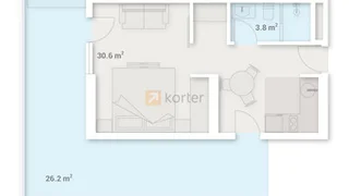 Marina Club – 1-room 60.6 м² (От застройщика)