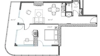 Cube – 2-room 49.9 м² (От застройщика)