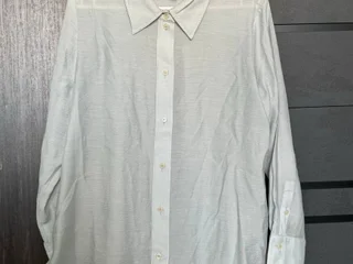 Рубашка H&M бледно-голубая М