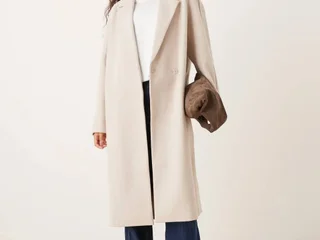 ASOS DESIGN светло-бежевое пальто