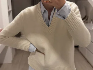 Кашемировый свитер ZARA M