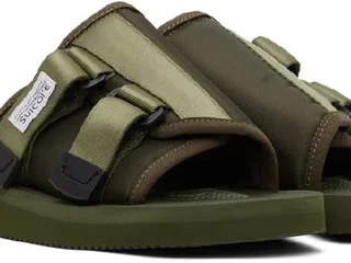 Салатовые сандалии SUICOKE KAW-Cab