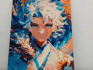 Картина аниме мальчика с драконом 40x50
