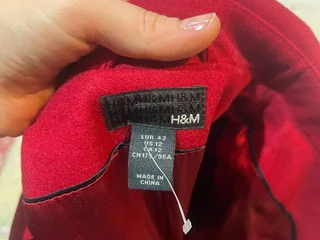 Красное пальто H&M размер 42