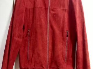 Куртка ZARA натуральная замша коралловая