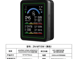 Tuya WiFi 10-в-1 детектор качества воздуха CO2