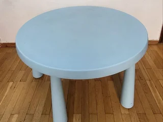 Стол круглый голубой IKEA