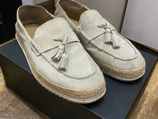 Лоферы эспадрильи ZARA замшевые