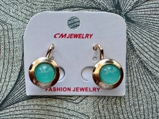 Серьги с бирюзовыми вставками CM JEWELRY