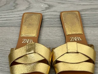Золотые сабо Zara размер 37