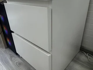 Тумба IKEA белая с двумя ящиками