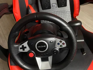 Игровой руль QEOME NS-9887 с педалями и ручником