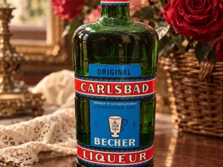 Винтажная бутылка Carlsbad Becher Liqueur