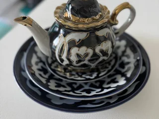 Узбекский чайник с орнаментом