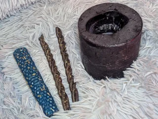 Набор свечей (синяя, скрученные, черная)