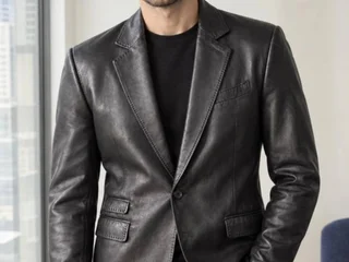 Кожаная куртка DSQUARED L